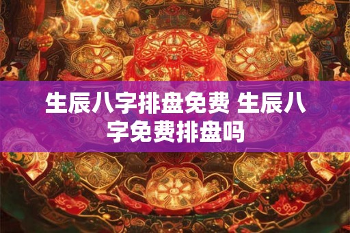 生辰八字排盘免费 生辰八字免费排盘吗