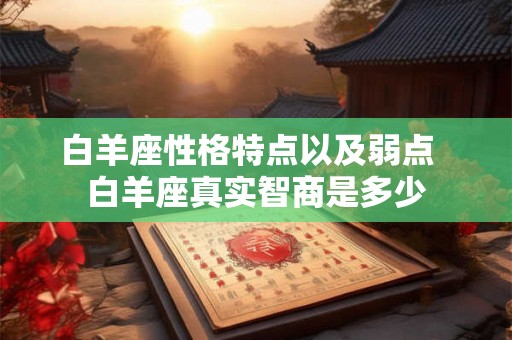 白羊座性格特点以及弱点 白羊座真实智商是多少 白羊座性格特点以及弱点 白羊座真实智商是多少