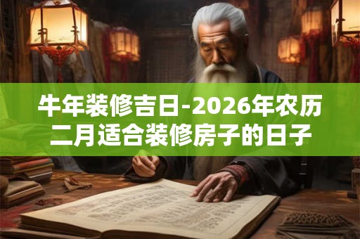 牛年装修吉日-2026年农历二月适合装修房子的日子