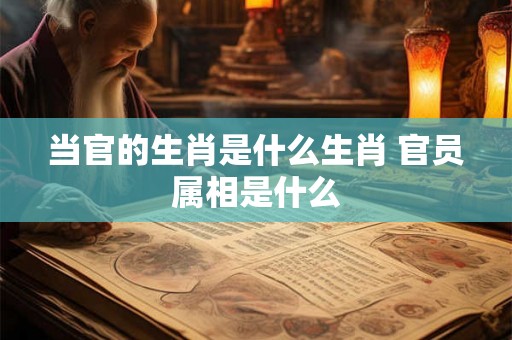 当官的生肖是什么生肖 官员属相是什么