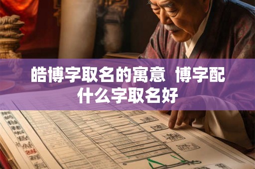皓博字取名的寓意 博字配什么字取名好 皓博字取名的寓意 博字配什么字取名好