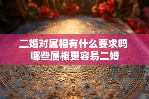 二婚对属相有什么要求吗 哪些属相更容易二婚 二婚对属相有什么要求吗 哪些属相更容易二婚