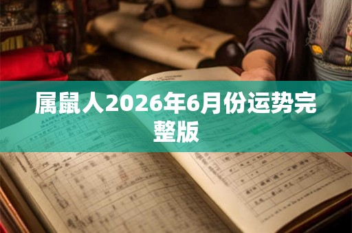 属鼠人2026年6月份运势完整版
