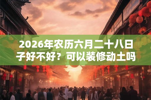 2026年农历六月二十八日子好不好?可以装修动土吗? 2026年农历六月二十八日子好不好?可以装修动土吗?