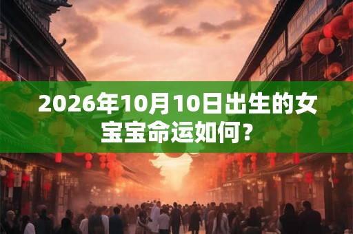 2026年10月10日出生的女宝宝命运如何？