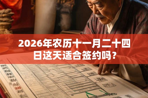 2026年农历十一月二十四日这天适合签约吗？