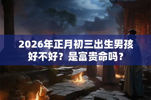2026年正月初三出生男孩好不好？是富贵命吗？