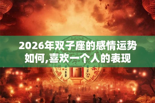 2026年双子座的感情运势如何,喜欢一个人的表现