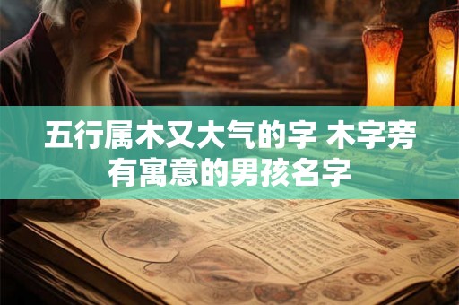 五行属木又大气的字 木字旁有寓意的男孩名字