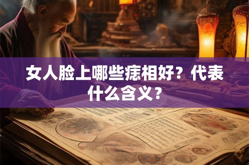 女人脸上哪些痣相好？代表什么含义？
