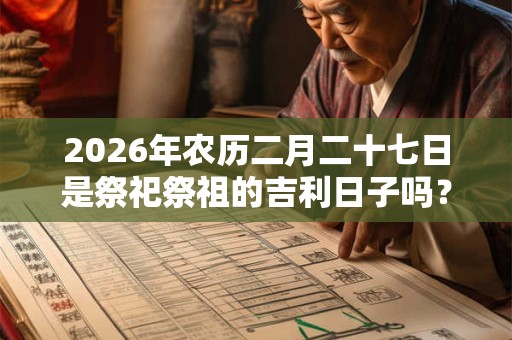 2026年农历二月二十七日是祭祀祭祖的吉利日子吗？