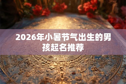 2026年小暑节气出生的男孩起名推荐