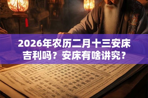 2026年农历二月十三安床吉利吗？安床有啥讲究？