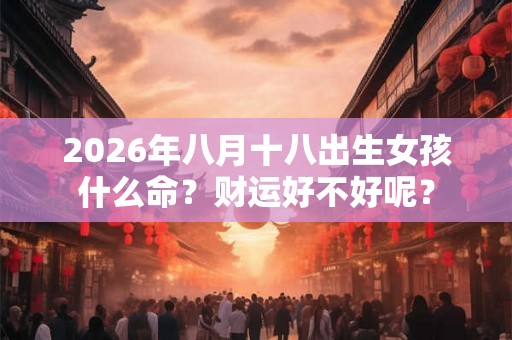 2026年八月十八出生女孩什么命？财运好不好呢？
