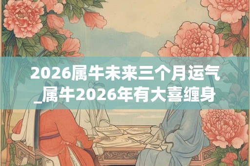 2026属牛未来三个月运气_属牛2026年有大喜缠身