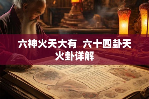 六神火天大有  六十四卦天火卦详解
