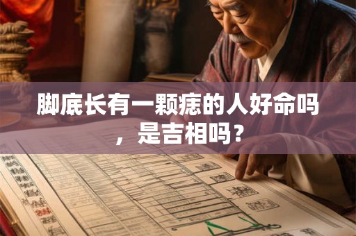 脚底长有一颗痣的人好命吗，是吉相吗？