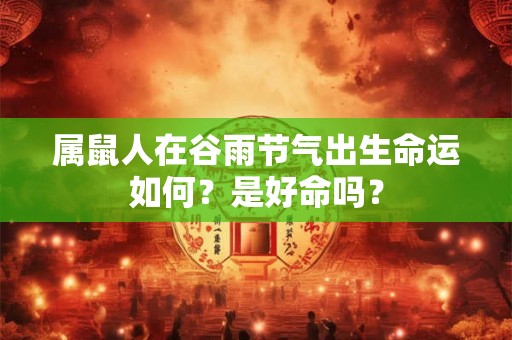 属鼠人在谷雨节气出生命运如何？是好命吗？
