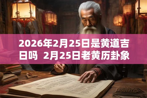 2026年2月25日是黄道吉日吗 2月25日老黄历卦象 2026年2月25日是黄道吉日吗 2月25日老黄历卦象