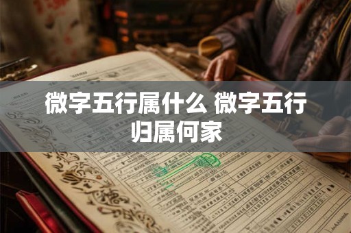 微字五行属什么 微字五行归属何家 微字五行属什么 微字五行归属何家