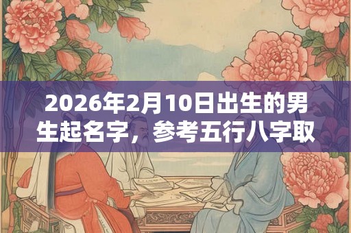 2026年2月10日出生的男生起名字，参考五行八字取名
