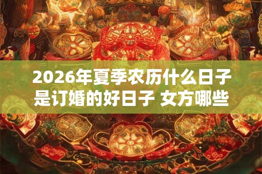 2026年夏季农历什么日子是订婚的好日子 女方哪些亲戚参加