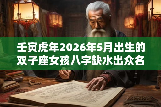 壬寅虎年2026年5月出生的双子座女孩八字缺水出众名字精选