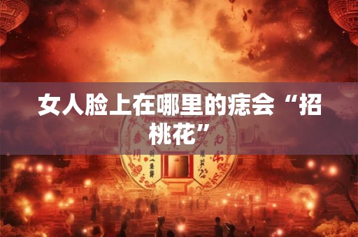 女人脸上在哪里的痣会“招桃花”