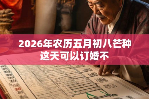 2026年农历五月初八芒种这天可以订婚不