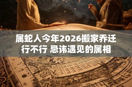 属蛇人今年2026搬家乔迁行不行 忌讳遇见的属相