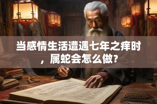 当感情生活遭遇七年之痒时,属蛇会怎么做? 当感情生活遭遇七年之痒时,属蛇会怎么做?