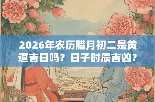 2026年农历腊月初二是黄道吉日吗？日子时辰吉凶？