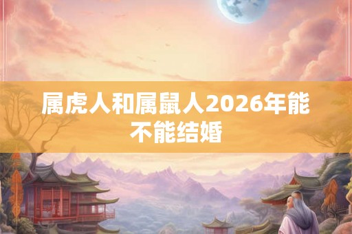 属虎人和属鼠人2026年能不能结婚