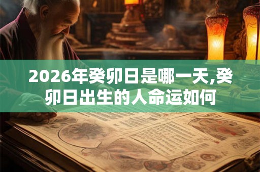 2026年癸卯日是哪一天,癸卯日出生的人命运如何