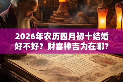 2026年农历四月初十结婚好不好？财喜神吉为在哪？