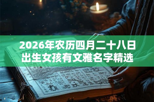 2026年农历四月二十八日出生女孩有文雅名字精选