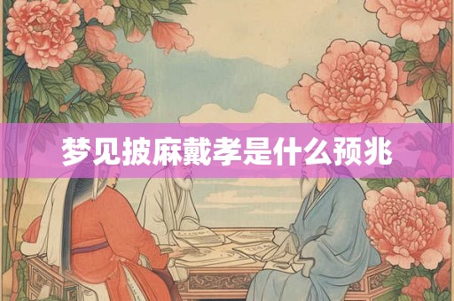 梦见披麻戴孝是什么预兆