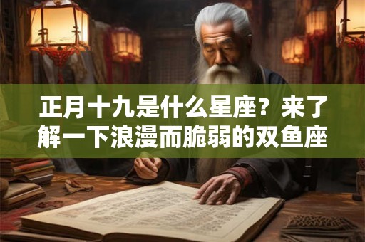 正月十九是什么星座？来了解一下浪漫而脆弱的双鱼座吧！