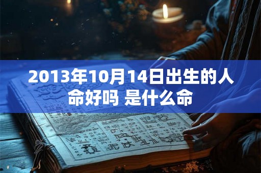2013年10月14日出生的人命好吗 是什么命