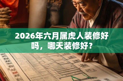 2026年六月属虎人装修好吗，哪天装修好？
