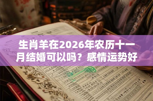 生肖羊在2026年农历十一月结婚可以吗？感情运势好吗？