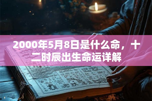 2000年5月8日是什么命，十二时辰出生命运详解