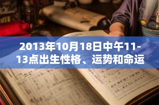 2013年10月18日中午11-13点出生性格、运势和命运 2013年10月18日中午11-13点出生性格、运势和命运