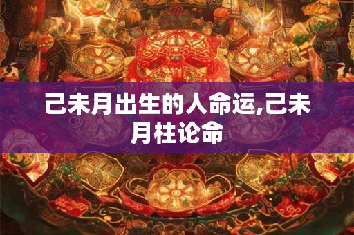 己未月出生的人命运,己未月柱论命