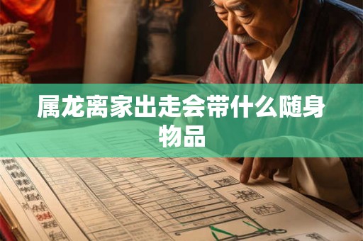 属龙离家出走会带什么随身物品
