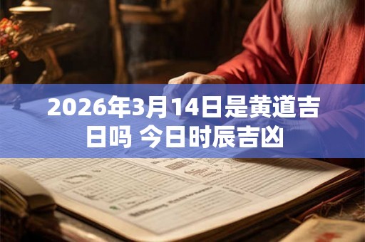 2026年3月14日是黄道吉日吗 今日时辰吉凶 2026年3月14日是黄道吉日吗 今日时辰吉凶