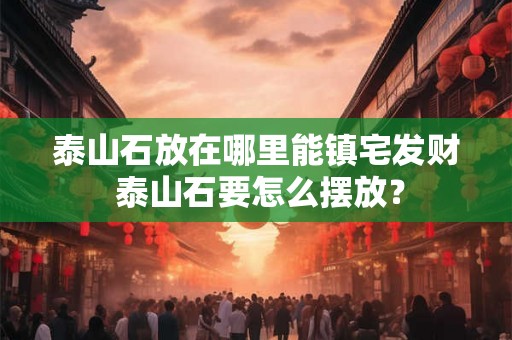 泰山石放在哪里能镇宅发财 泰山石要怎么摆放? 泰山石放在哪里能镇宅发财 泰山石要怎么摆放?