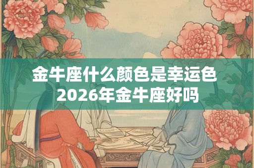 金牛座什么颜色是幸运色 2026年金牛座好吗