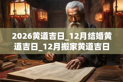 2026黄道吉日_12月结婚黄道吉日_12月搬家黄道吉日