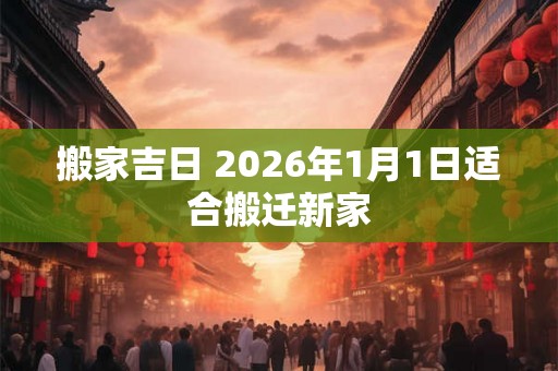 搬家吉日 2026年1月1日适合搬迁新家